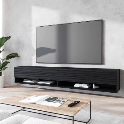 TV állvány LED RGB világítással 180 cm WILLA A - fekete grafit 2