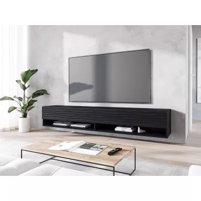 TV állvány LED RGB világítással 180 cm WILLA A - fekete grafit 2