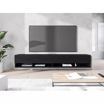TV állvány LED RGB világítással 180 cm WILLA A - fekete grafit 2