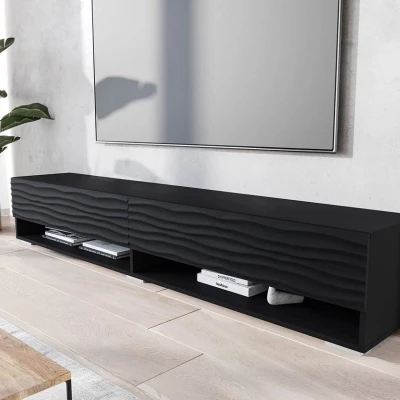 TV állvány LED RGB világítással 180 cm WILLA A - fekete grafit 2