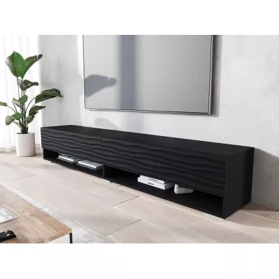 TV állvány LED RGB világítással 180 cm WILLA A - fekete grafit 2