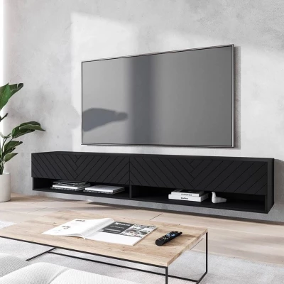 TV állvány LED RGB világítással 180 cm WILLA A - fekete grafit 1