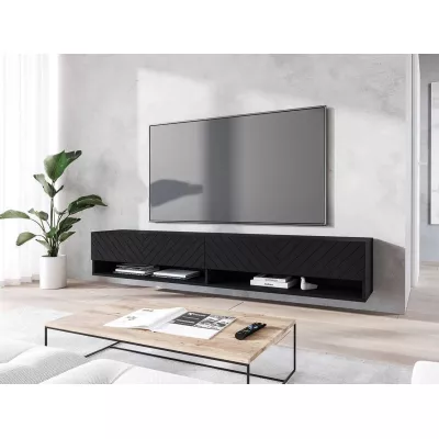 TV állvány LED RGB világítással 180 cm WILLA A - fekete grafit 1