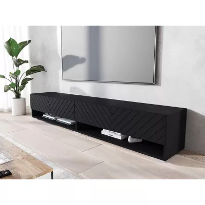TV állvány LED RGB világítással 180 cm WILLA A - fekete grafit 1