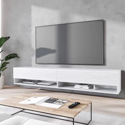 TV állvány LED RGB világítással 180 cm WILLA A - fehér