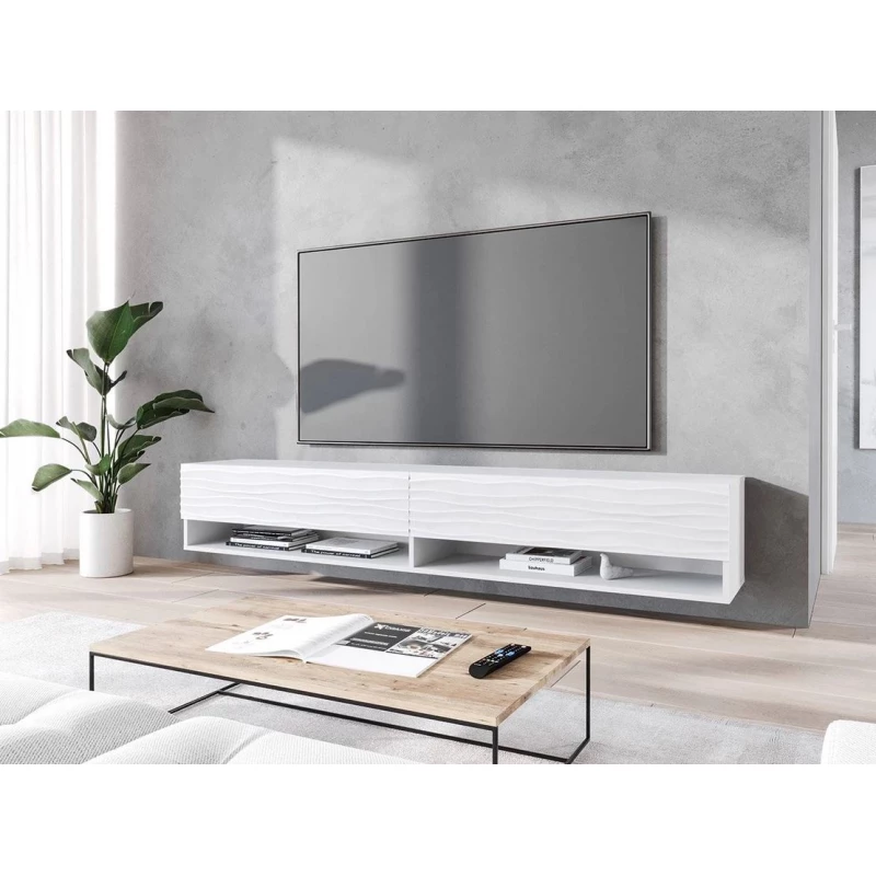 TV állvány LED RGB világítással 180 cm WILLA A - fehér
