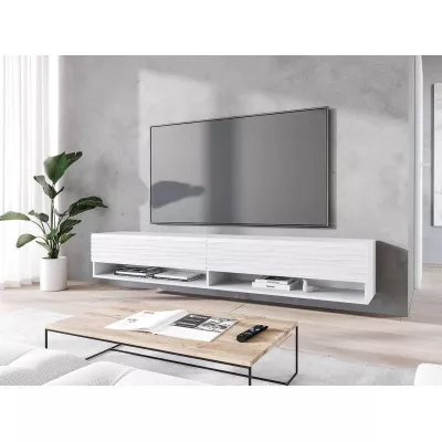 TV állvány LED RGB világítással 180 cm WILLA A - fehér