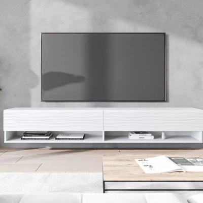 TV állvány LED RGB világítással 180 cm WILLA A - fehér