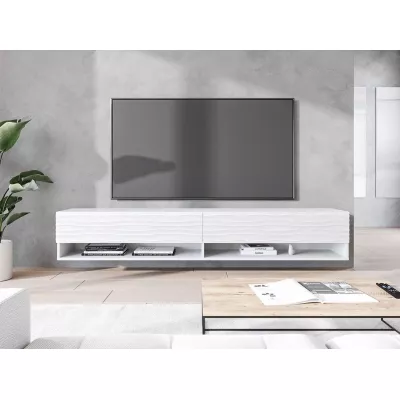TV állvány LED RGB világítással 180 cm WILLA A - fehér