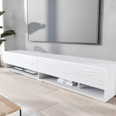 TV állvány LED RGB világítással 180 cm WILLA A - fehér