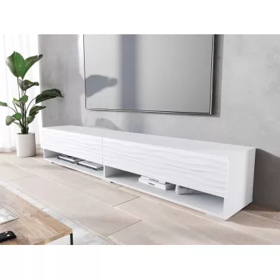 TV állvány LED RGB világítással 180 cm WILLA A - fehér