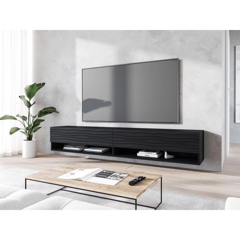 TV-állvány 180 cm WILLA A - fekete grafit 2
