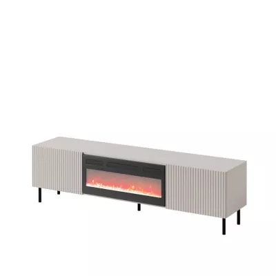 TV állvány elektromos kandallóval AMPER - kasmír