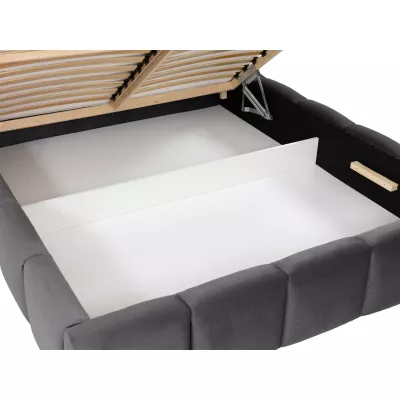 Kárpitozott franciaágy 140x200 MIDKIFF - khaki