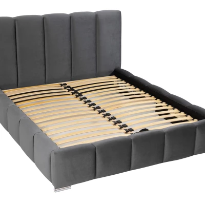 Kárpitozott franciaágy 140x200 MIDKIFF - khaki