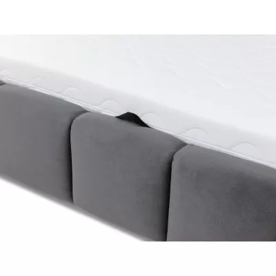 Kárpitozott franciaágy 140x200 MIDKIFF - fekete