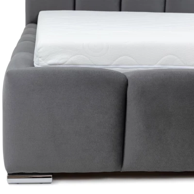 Kárpitozott franciaágy 140x200 MIDKIFF - khaki