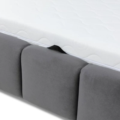 Kárpitozott franciaágy 140x200 MIDKIFF - khaki