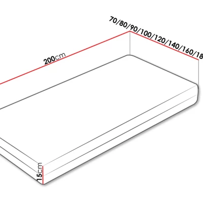 Habszivacs matrac kókuszszőnyeggel 80x200 CHAPS 2