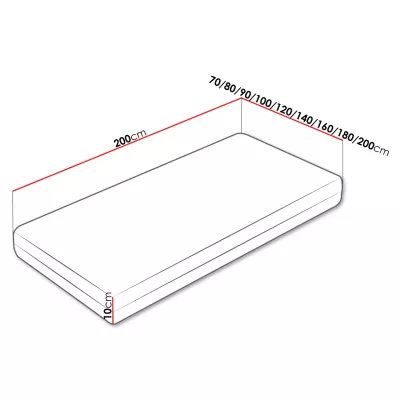 Habszivacs matrac kókuszszőnyeggel 90x200 CHAPS 1