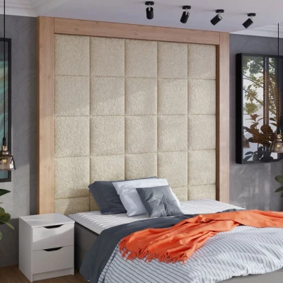 Kárpitozott falpanel 42x42 PAG - világos bézs