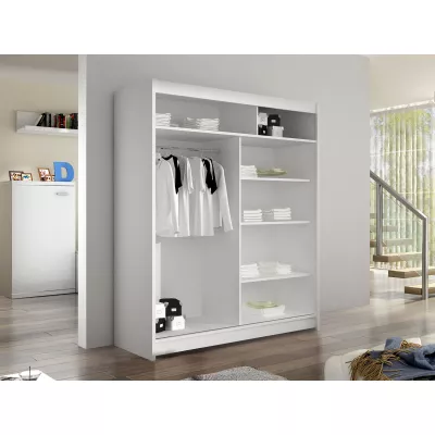 Tükrös gardróbszekrény 150 cm tolóajtókkal PIRITU 5 - kasmír
