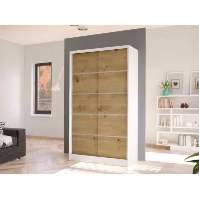Keskeny gardróbszekrény 100 cm VILMEA 2 - artisan tölgy / fehér