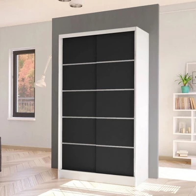 Keskeny gardrób 100 cm VILMEA 2 - fehér / fekete