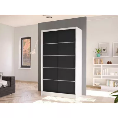 Keskeny gardrób 100 cm VILMEA 2 - fehér / fekete
