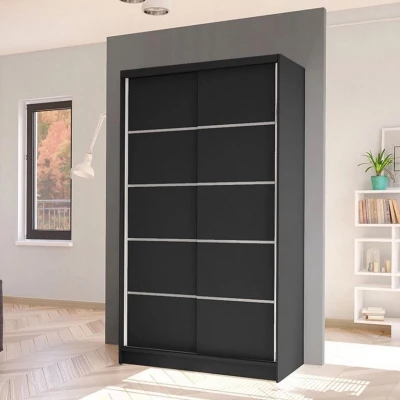 Keskeny gardrób 100 cm VILMEA 2 - fekete