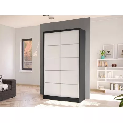 Keskeny gardrób 100 cm VILMEA 2 - fekete / fehér