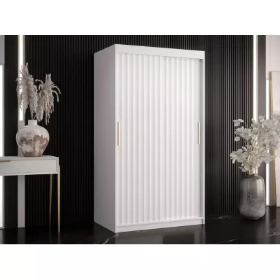 Kombinált szekrény 100 cm LUNIVE 1 - fehér