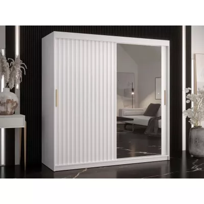 Tükrös gardróbszekrény 180 cm LUNIVE 2 - fehér