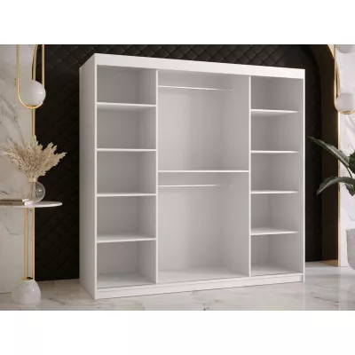 Tükrös gardrób 180 cm LUNIVE 2 - fekete