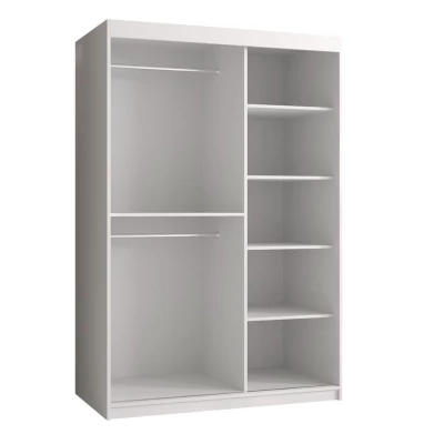 120 cm-es LONZO 1 gardróbszekrény - fekete