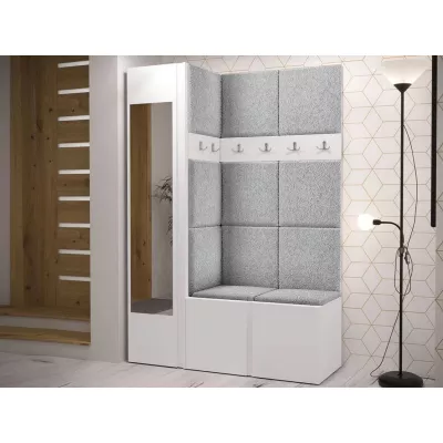 Kárpitozott előszobafal 42x42 SELAND 9 - fehér / szürke