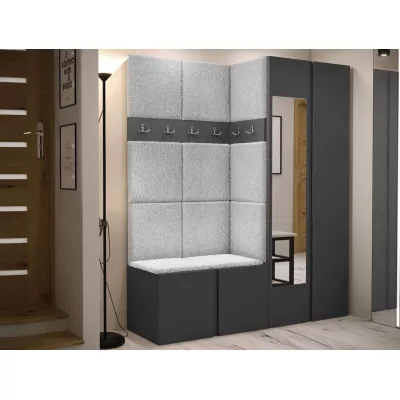 Kárpitozott előszobafal 42x42 SELAND 10 - grafit / szürke
