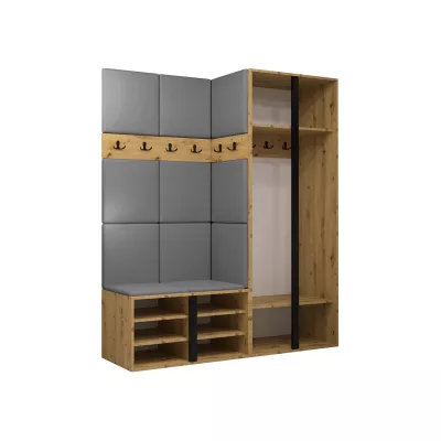 Kárpitozott előszobafal 42x42 SELAND 10 - fehér / szürke