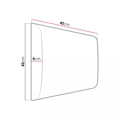 Kárpitozott előszobafal 42x42 SELAND 10 - grafit / szürke
