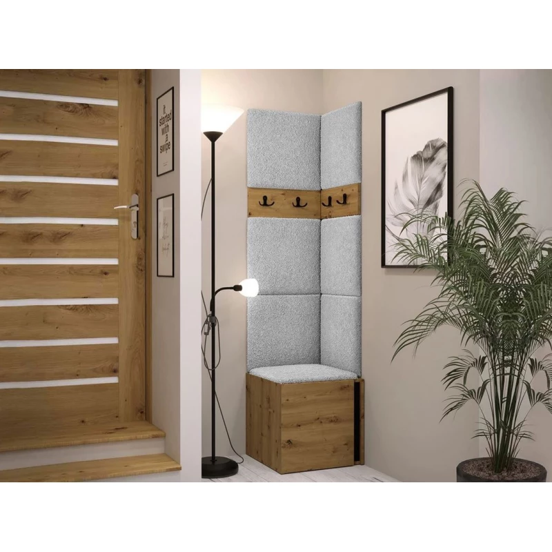 SELAND 12 előszobafal - artisan / fekete / szürke