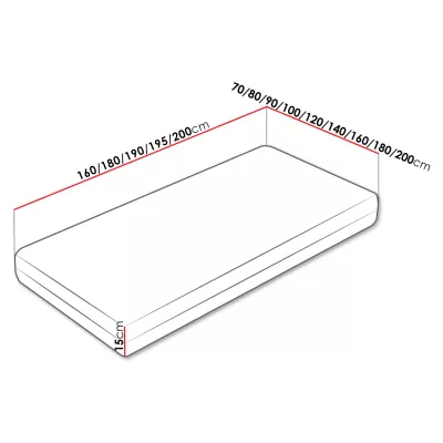 Kétoldalas habszivacs matrac 90x200 SANCHA 4