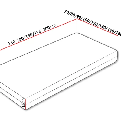 Kétoldalas habszivacs matrac 80x200 SANCHA 4