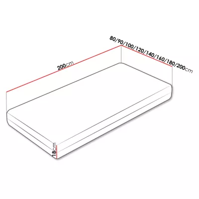 Kétoldalas rugós matrac 80x200 HORSTE