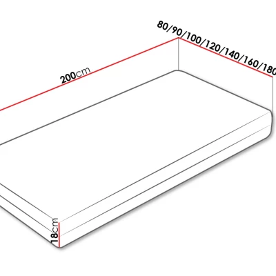 Kétoldalas rugós matrac 90x200 HORSTE