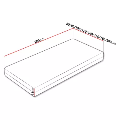 Termoelasztikus habszivacs matrac 80x200 JOSIPA