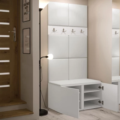 Kárpitozott előszobafal 42x42 SELAND 4 - grafit / szürke