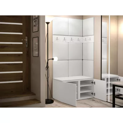Kárpitozott előszobafal 42x42 SELAND 1 - fehér / szürke