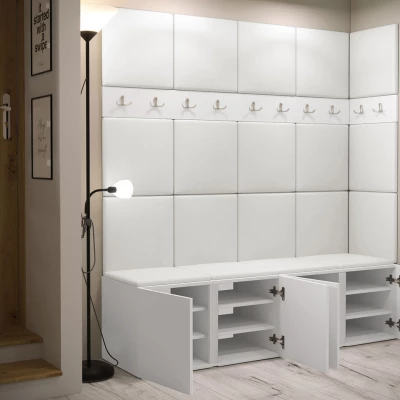 Kárpitozott előszobafal 42x42 SELAND 2 - grafit / szürke
