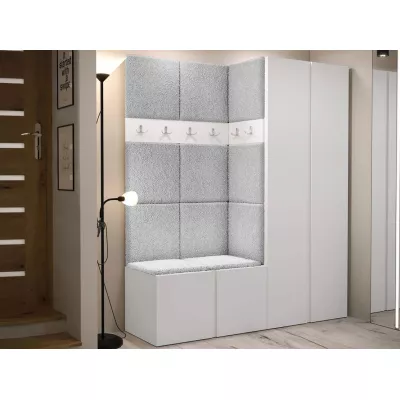 Kárpitozott előszobafal 42x42 SELAND 3 - fehér / szürke