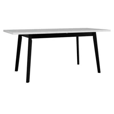 Kihúzható étkezőasztal 140 cm 6 székkel ADELBITE 3 - unokája tölgy / fekete / sötét olajbogyó